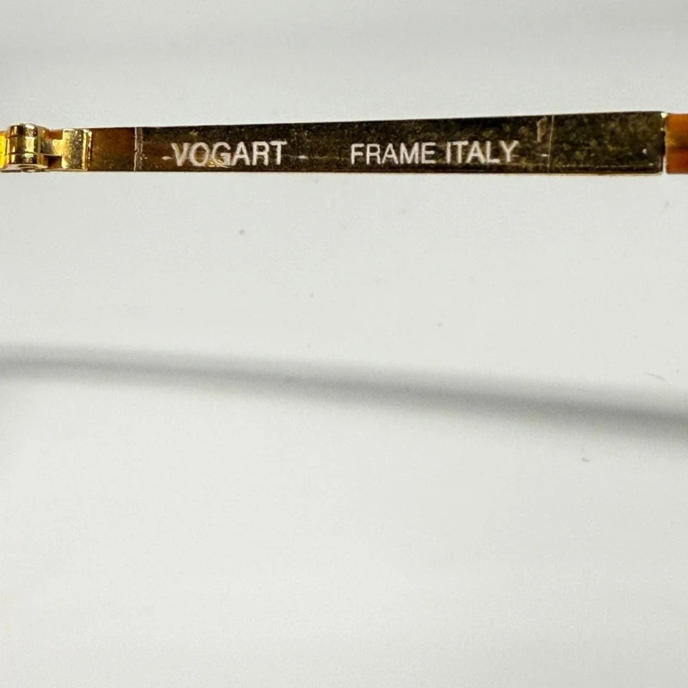 Vogart Kent 7 54-16 034 Tortoise‎ Gold Eyeglass Frames Italy Vintage Eyewear